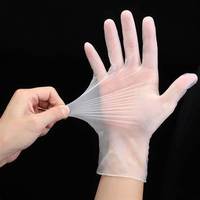 Gants jetables en TPE, gants en plastique flexibles pour salon de beauté et spa