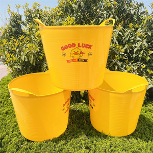 Yellow Duck <b>Bath</b> Bucket Large Thickened Plastic <b>Storage</b> Bucket For Kids Bedroom Use - Product Image 4