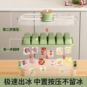 Stackable Ice Cube Mold With Lid 3 Layers Quick Freeze Easy Demold For Home Use - Product Image 3