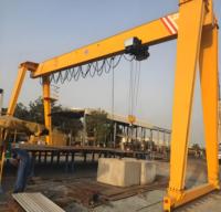 Single Girder Gantry Crane Tipe Eropa 1T 20T IP55 Motor Kecepatan Variabel & Bantalan Kontrol Lantai+Remote