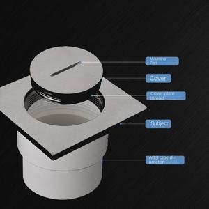 YOTO 25 Check Cleaning Opening 20cm Square Floor <strong>Drain</strong> 304 Stainless Steel Odor-Proof Plug Outdoor DN75/110/160 <strong>Pipe</strong> Light - Product Image 3