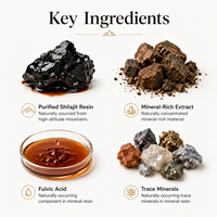 Gouttes de Shilajit à Marque Blanche OEM, Extrait de Résine Minérale Liquide, Complément Alimentaire, Formule Botanique, Vente en Gros Directe, Marque Personnalisée