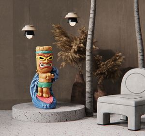 مخصص بالجملة درجة عالية اليدوية بارد أواني الشاطئ Hawaii surfboard أكواب السيراميك الصيف تصفح أكواب تيكي - Product Image 6