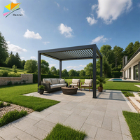 Pergola motorisée électrique rétractable en aluminium de type 175, design de gazebo à arche, facilement assemblable