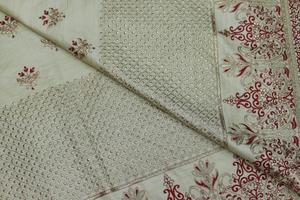 Quality Woven Poly Raw <b>Silk</b> <b>Fabric</b> Lightweight Breathable Abstract Floral Geometric Pattern for Home Textile Clothing Sewing Use - Product Image 2