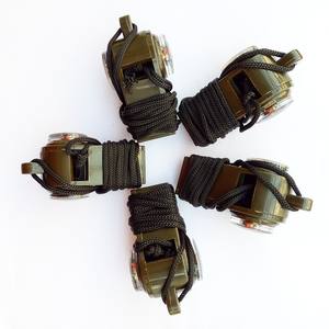 นกหวีดเอาชีวิตรอดพร้อมเทอร์โมมิเตอร์ คอมพาส อุปกรณ์กลางแจ้งอเนกประสงค์ขนาดกะทัดรัด รุ่นพลาสติก 3433 - Product Image 3