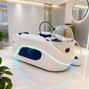 Nuevo Diseño 2025 Cama de Masaje y Lavado con Lavabo para Barbería y Salón Silla de Champú Japonesa para Spa Capilar con Lavabo de Cerámica - Product Image 1