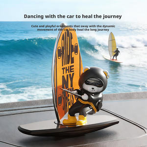 Neuer Auto-Dekorationsartikel: Schüttelnder Surf-Bär - Kreative Premium-Aromatherapie für die Mittelkonsole, Auto-Zubehör - Product Image 2
