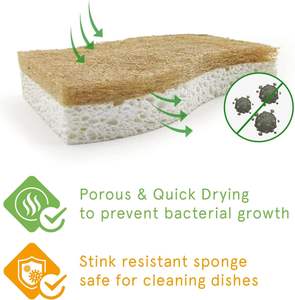 Esponja de Cocina Natural Biodegradable de Sisal Popular, Esponja Exfoliante de Celulosa y Coco Compostable, Esponja Ecológica - Product Image 5