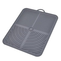 Tapis de drainage en silicone antidérapant rectangulaire pour ustensiles de cuisine écologiques