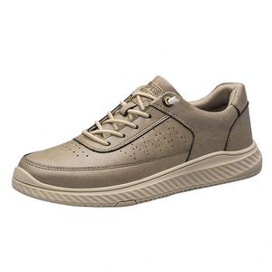 Chaussures d'hiver respirantes et légères antidérapantes pour hommes, rehaussantes de 6 cm, en cuir décontracté, style sport, printemps/été, avec doublure chaude en peluche - Product Image 6