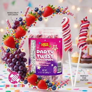 Sucettes en <span class=keywords><strong>spirale</strong></span> arc-en-ciel en gros, emballées individuellement, aux saveurs de fruits, pour les fêtes d'enfants - Product Image 1