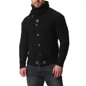 AW Casual Outwear Knitted Crew Neck Mens zipper knitted Cardigan cotton acrylic wool Sweater