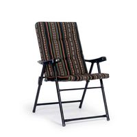 Chaise de plage pliable de style arabe haut de gamme avec tissu à motifs ethniques pour le camping dans le désert et l'utilisation en majlis