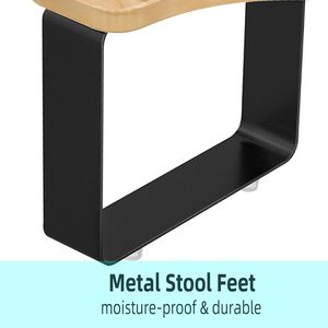 Combohome Wooden with Metal Squatting Toilet <strong>Stool</strong>, <strong>Bathroom</strong> Poop <strong>Stool</strong> <strong>for</strong> Adults, Potty <strong>Stool</strong> Anti-Slip - Product Image 2
