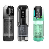 Masturbateur Électrique Masculin Puissant avec Modes de Poussée et de Rotation, Fenêtre Visuelle, Mains Libres, Type Vagin de Poche