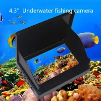 Pantalla de 4.3 Pulgadas para Buscador de Peces con Cámara Subacuática Ultra HD, Cámara con Gancho de Anclaje, Visión Nocturna, Sensor de Temperatura y Profundidad