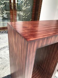Handcrafted Luxury Dark Walnut Grain Wood Arch <b>Console</b> <b>Table</b> Contemporary Architectural Design for Villa Wholesale From Vietnam - Product Image 2