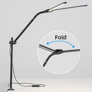 <span class=keywords><strong>Lampe</strong></span> <span class=keywords><strong>de</strong></span> <span class=keywords><strong>bureau</strong></span> LED <span class=keywords><strong>à</strong></span> clipser, double tête, moderne, flexible, en métal, avec télécommande filaire, pour lecture et dessin au <span class=keywords><strong>bureau</strong></span>, e-commerce transfrontalier - Product Image 3