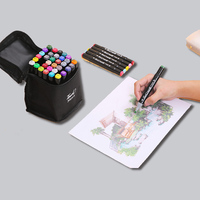 Ensemble de stylos marqueurs colorés, stylo pinceau manga, dessin, croquis, fournitures artistiques, papeterie, marqueurs de lettrage, fournitures scolaires