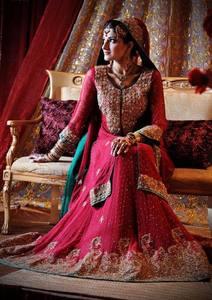 ATIYA LIBAS nupcial indio/pakistaní acetato Lehenga y vestido largo Kurta con bordado Zardozi pesado para boda-2019 - Product Image 2