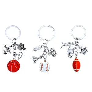 Porte-clés personnalisé de sport, basket-ball, Baseball, Rugby, mode, pendentif de Football créatif