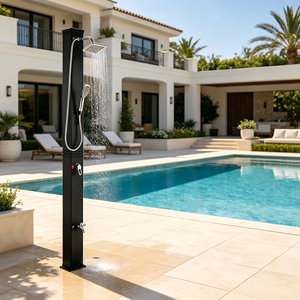 CYEN NOUVEAU Lancement <span class=keywords><strong>Prix</strong></span> Usine <span class=keywords><strong>Douche</strong></span> <span class=keywords><strong>Solaire</strong></span> Extérieure Autonome Carrée Noire Écologique 40L pour Plage, <span class=keywords><strong>Piscine</strong></span> et Jardin - Product Image 1