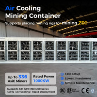 Conteneur de minage Bitcoin Drolin Box 40 pieds à refroidissement par air, ferme de 290 miniers T21 avec solution d'armoire électrique triphasée