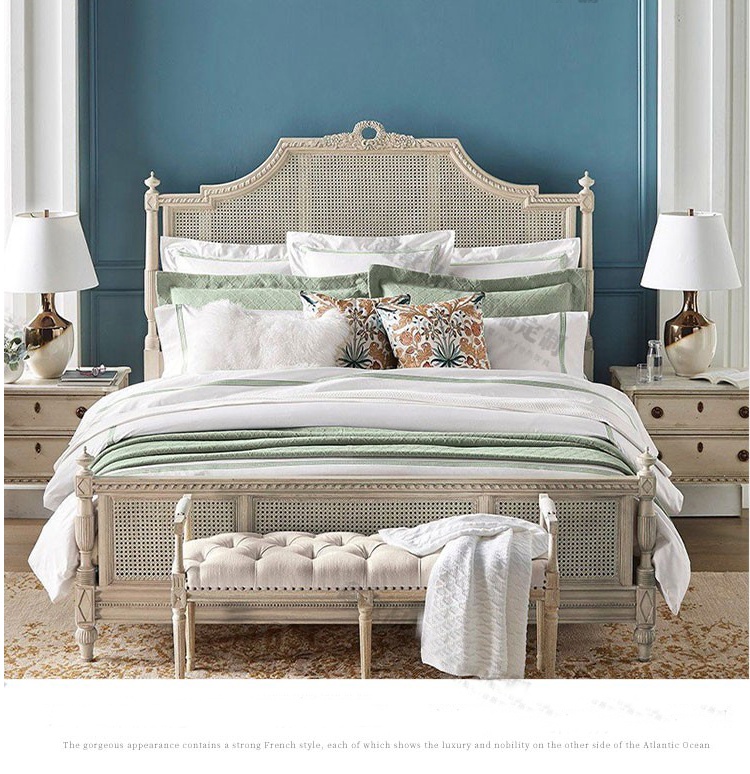 french solid wood bed