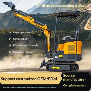 Exportation vers la Russie : Mini-excavatrice sur chenilles tout-terrain de 1,5 tonne pour vergers, cours et remise en état des terrains, avec crochet de levage - Product Image 1