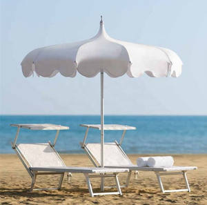 BR venta al por mayor al aire libre Pagoda playa Patio sombrilla 6.5ft 8ft 8.5ft, <span class=keywords><strong>aluminio</strong></span> Garden Market Big Sun sombrillas para tumbonas - Product Image 1