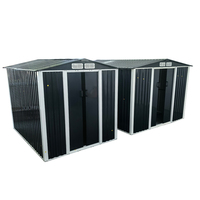 Abri de jardin en métal pour extérieur 8x10FT, en acier galvanisé, pour rangement d'outils, robuste, avec porte avant verrouillable, imperméable et durable