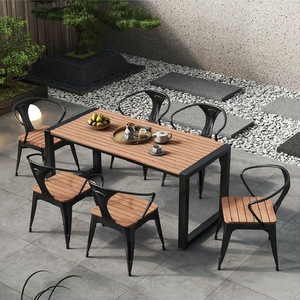 Set di Mobili da Esterno Vintage, Combinazione Tavolo e Sedie per Balcone, Terrazza e Giardino - Product Image 3