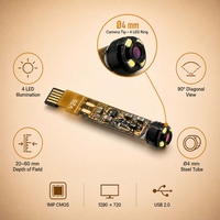 Module de caméra USB 1MP à vision à 90 degrés, mise au point 20-60 mm, résolution 720p, résistant à l'humidité élevée pour système d'endoscopie médicale