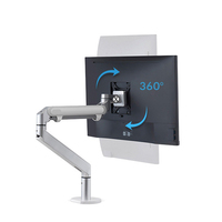 Moniteur à écran simple avec bras pneumatique et support d'ordinateur, fonction pivotante multidimensionnel en Aluminium
