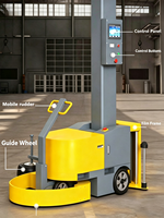 Machine d'emballage automotrice télécommandée HETAI, robot mobile pour l'emballage de palettes avec pré-étirement de 250 %