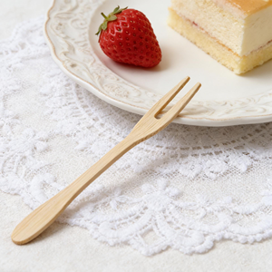 Tenedor de Frutas Ecológico de Bambú Desechable, Biodegradable, Apto para Alimentos, con Textura Mate, Sin Pintura ni Cera, Tallado, para Fiestas y Restaurantes - Product Image 2