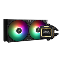 Refroidisseur de processeur liquide AIO FROZEN WARFRAME 240 BLACK ARGB, radiateur en aluminium de 240 mm, ventilateurs PWM 2000 tr/min, Intel LGA1851/1700, AMD AM4/AM5