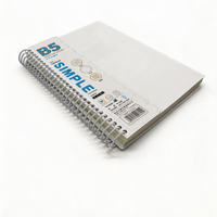 B5 PP Transparentes Hardcover Metall-Spiralnotizbuch Einfaches Anpassbares Liniertes Blanko-Notizbuch für Schüler Großhandel