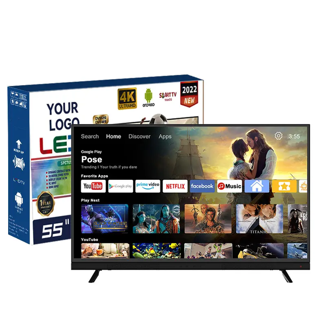 Television 4k Smart Tv 32 43 50 55 65 Inch Frameless Android Led Tv Televisions