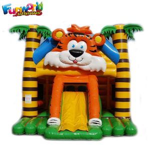 ชุดเครื่องเล่นเป่า<span class=keywords><strong>ล</strong></span>มรูปปราสาทพร้อมสไลเดอร์ Tigre Rey Del Bosque Brincolines - Product Image 2