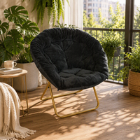 Mobilier d'extérieur confortable et portable au design moderne, chaise lunaire pour pique-nique, bureau à domicile, avec tissu en métal et plastique.
