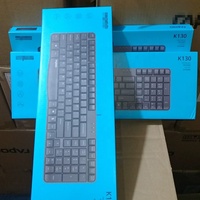 Ensemble clavier et souris Rapo K130 pour ordinateur de bureau, ordinateur portable, jeux, bureau, filaire, LED, étanche, USB