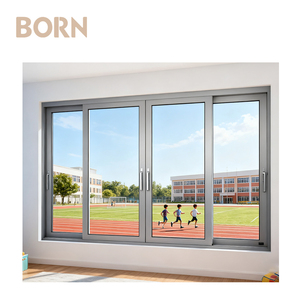 Ventana corredera insonorizada de vidrio de doble acristalamiento con marco de aluminio 6063-T5 de alta resistencia para biblioteca de dormitorio - Product Image 2