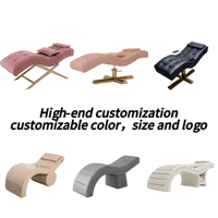 Chaise de salon pliante Modern S pour soins de beauté sourcils cils lèvres dodues massages pour spa hôtels et écoles en cuir