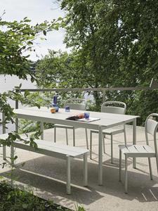 Ensemble de salle à manger d'extérieur moderne entièrement en aluminium, table et chaises légères et antirouille pour jardin, café, <span class=keywords><strong>terrasse</strong></span> et villa - Product Image 4