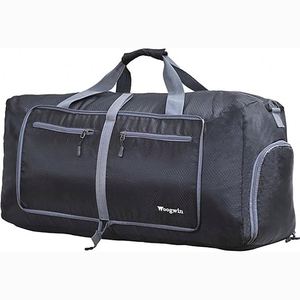 Échantillon gratuit Sac de sport pliable grande capacité pas cher, sac de voyage étanche en tissu Oxford cationique, sac de fitness portable - Product Image 4