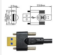 USB 3.0 AM Micro BM Kabel Dual M3 Schraub verriegelung Schneller Versand 0,3 m/1m/2m Geflecht zum Aufladen von Daten synchron isations computern Zubehör Lager