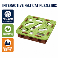 Kotak Mainan Kucing Sistem Interlocking Tanpa Alat, Pemasangan Cepat, Perakitan Mudah, Dalam Kemasan Datar, Ringan, Portabel, Konstruksi Felt