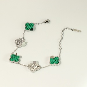 Pulsera de cadena con dijes de trébol múltiple para mujer, ajustable, joyería de moda, regalo - Product Image 2